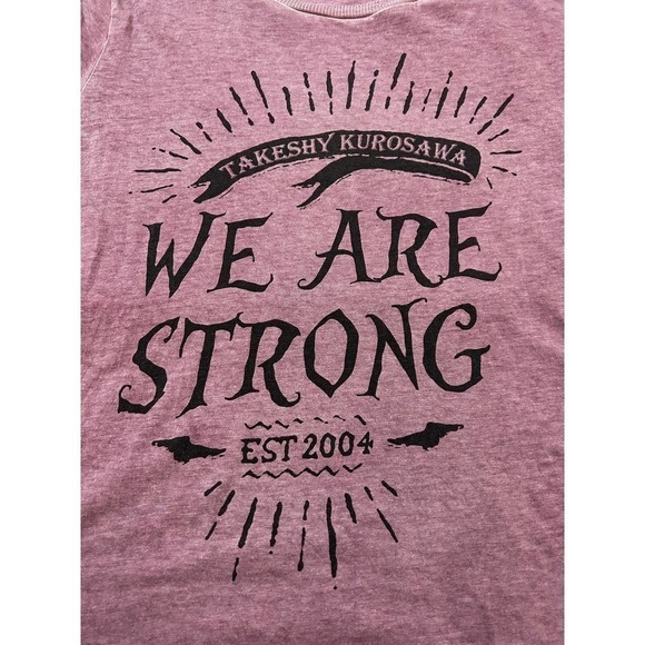 Takeshy Kurosawa Washed Grunge Rip Distressed T Shirt M Graphic We Are Strong - Picture 6 of 12